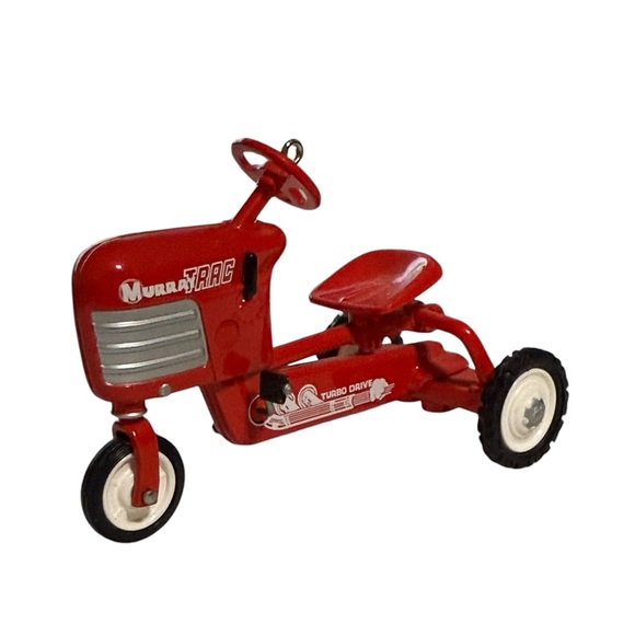 Hallmark 1955 Murray Tractor and Trailer Ornament Die Cast Red Tractor - Picture 10 of 16